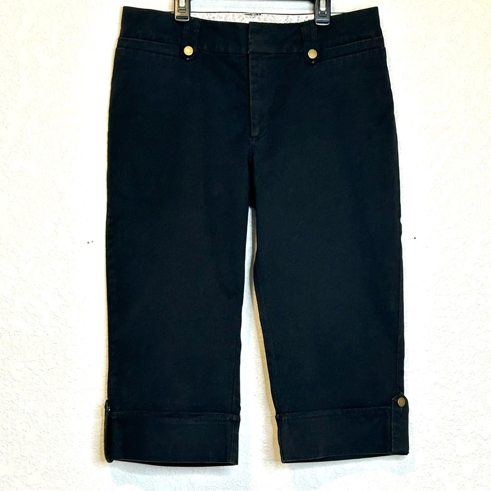 Lee Black Cropped 12 Medium Just Below The Waist Pant